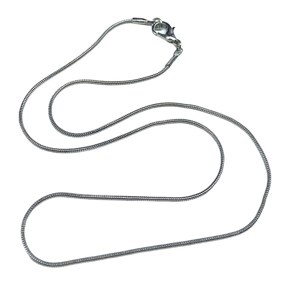 18” Snake Chain Necklace Silver Plated - Picture 1 of 7